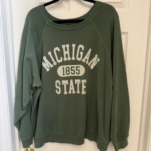 Retrobrand Green Michigan State Sweatshirt size large